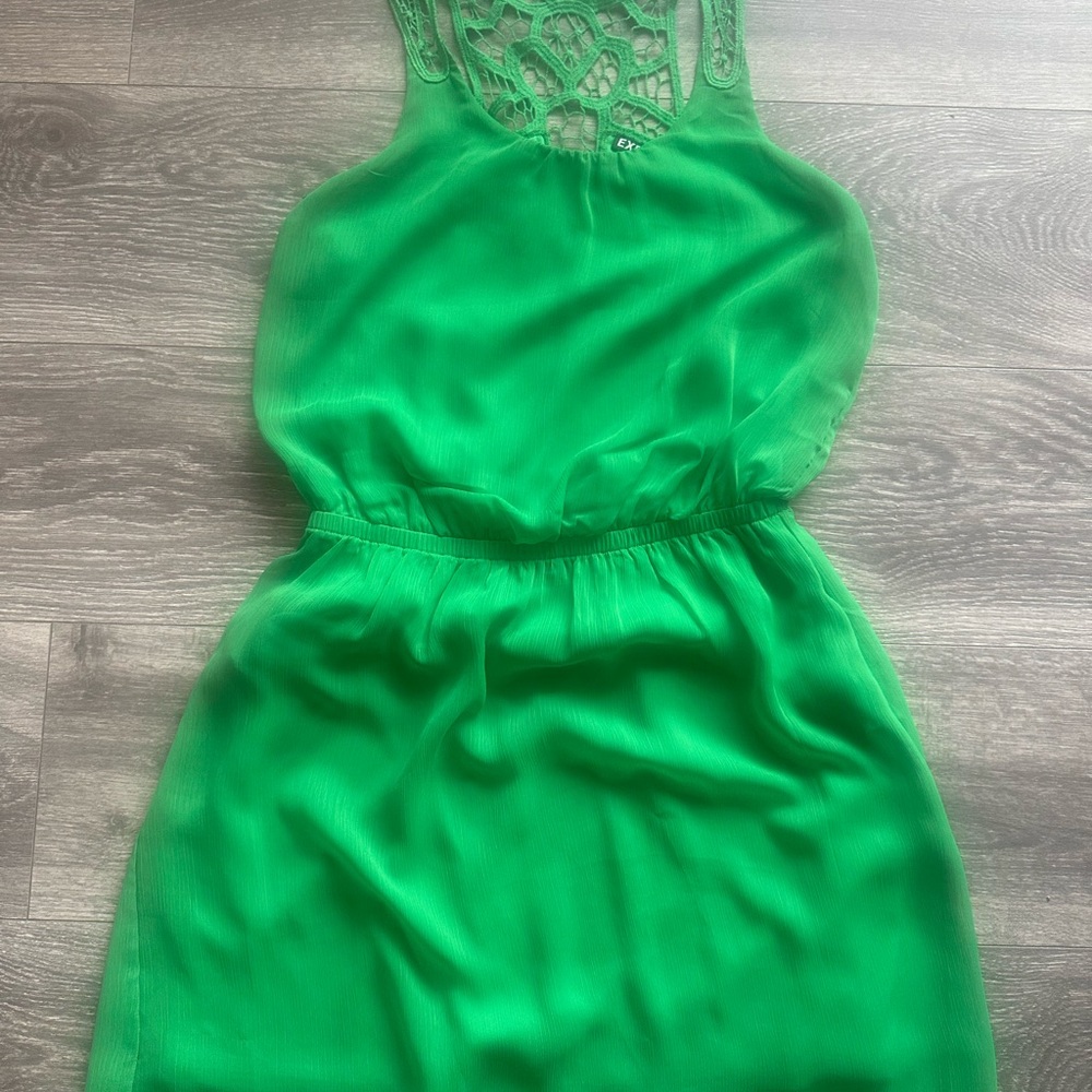 Express Green Halter Sundress Cocktail